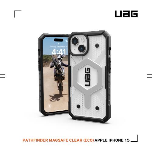 UAG iPhone 15 Pro Max 磁吸式耐衝擊保護殼-全透款(支援MagSafe), Apple適用手機殼套