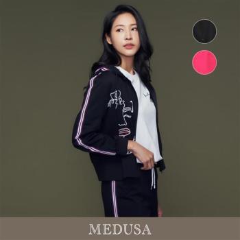 現貨【MEDUSA 曼度莎】抽象藝術 運動連帽外套 - 2色（M-XL）｜女外套 女運動外套 連帽外套