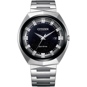 CITIZEN 星辰 無際星輝光動能限定款腕錶/黑X銀/42.5mm/BN1014-55E