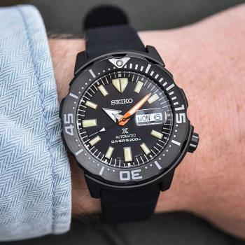 【SEIKO】精工 Prospex 黑潮系列 SRPH13K1 兩百米潛水錶 膠錶帶 機械男錶 4R36-10L0C 黑 42.4mm