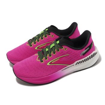 Brooks 競速跑鞋 Hyperion GTS 女鞋 桃紅 綠 氮氣中底 支撐 馬拉松 路跑 運動鞋 1203971B661