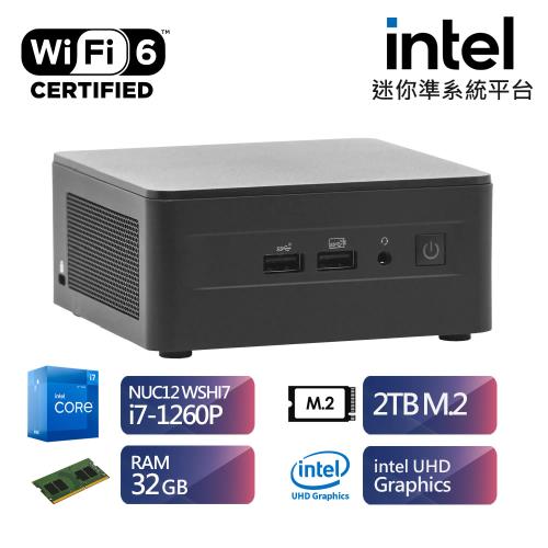 Intel 平台Intel十二核心效能迷你電腦 (i7-1260P/32G/2TB)【ET0CE0030A】