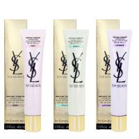 YSL Saint Laurent聖羅蘭 名模肌密光幻防護妝前乳 SPF50/PA++++ 是一款結合保養與遮瑕功能的妝前乳，提供高強度防曬保護，同時具備光澤感與均勻膚色效果。適合所有膚質，可於臉部使用，並有玫瑰粉、薄荷綠、羅蘭紫三種色號選擇，為肌膚打造完美底妝。