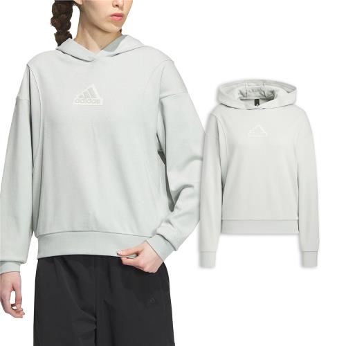 adidas 長袖 Sports Hoodie 女款 綠 帽T 長袖上衣 運動 連帽 愛迪達 IP7077