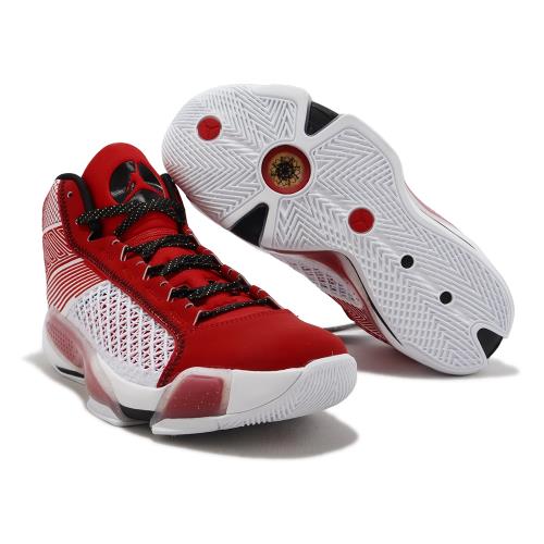 Nike 籃球鞋Air Jordan 38 XXXVIII PF 大學紅白男鞋氣墊緩震DZ3355-100