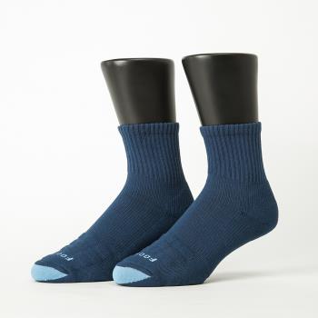 【FOOTER除臭襪】螺旋氣墊輕壓力襪-男款-局部厚(T98L/XL-藍)