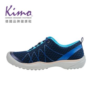 Kimo 羊皮網布率性線條感懶人休閒鞋 女鞋 (深海藍 KBCWF073346)