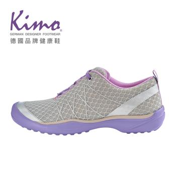 Kimo 羊皮網布率性線條感懶人休閒鞋 女鞋 (銀幻紫 KBCWF073342)