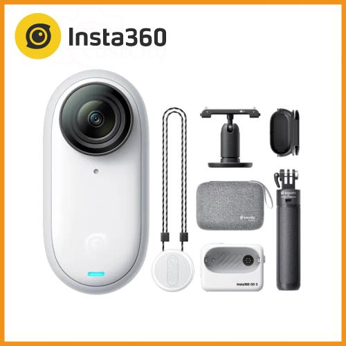 Insta360 GO 3 翻轉觸控大螢幕拇指防抖相機128GB 公司貨+ 迷你腳架自拍