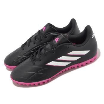 adidas 足球鞋 Copa Pure.4 TF 男鞋 黑 粉紅 草皮 皮革 運動鞋 愛迪達 GY9049