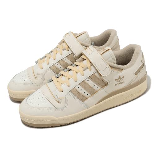 adidas 休閒鞋 Forum 84 Low 男鞋 女鞋 米白 奶茶 復古 皮革 魔鬼氈 三葉草 愛迪達 IE9936