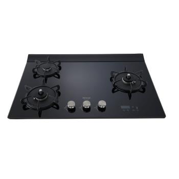 (全省安裝)林內檯面式緻溫玻璃三口爐右單口瓦斯爐天然氣RB-A3760GBR-NG1