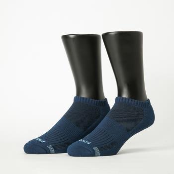 【FOOTER除臭襪】單色逆氣流運動氣墊船短襪-男款-全厚底(T31L/XL-藍)