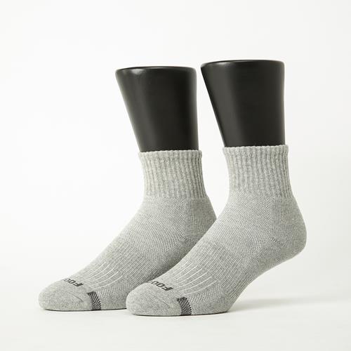 【FOOTER除臭襪】單色運動逆氣流氣墊襪-男款(T11L/XL-淺灰)