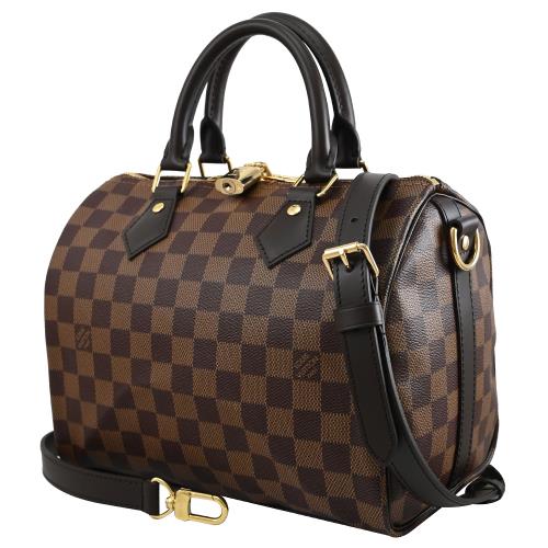 Louis Vuitton Speedy 25 STRAP MONOGRAM Brown Golden Cloth ref.140398 - Joli  Closet