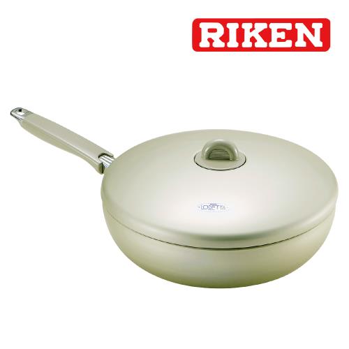 《RIKEN》理研 28cm不沾平底鍋(附蓋)