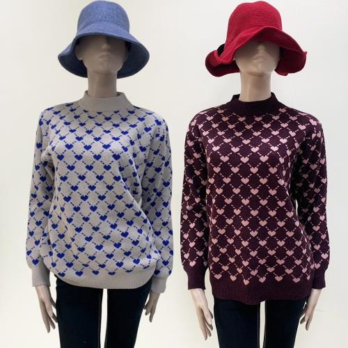 iima 撞色愛心針織上衣