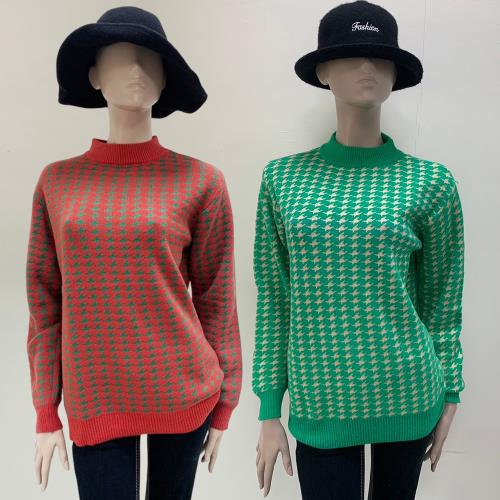 iima 韓系質感千鳥格針織上衣