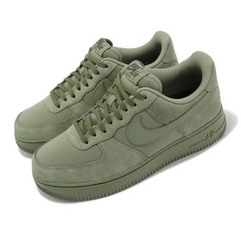 Nike 休閒鞋 Air Force 1 07 LX 橄欖綠 AF1 男鞋 女鞋 麂皮 Oil Green FB8876-300