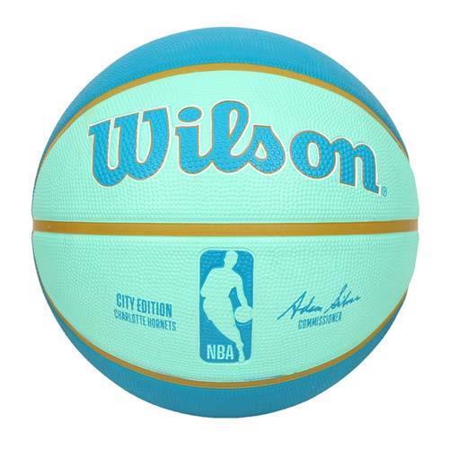 WILSON NBA城市系列-黃蜂-橡膠籃球 7號籃球-訓練 室外 室內
