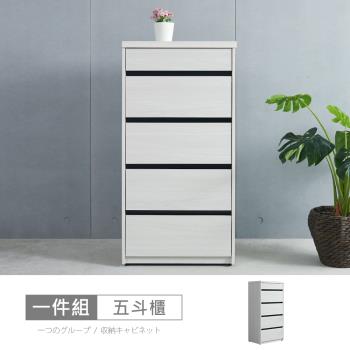時尚屋 [DV10]尼克白榆木2尺五斗櫃DV10-732-免運費/免組裝/鬥櫃
