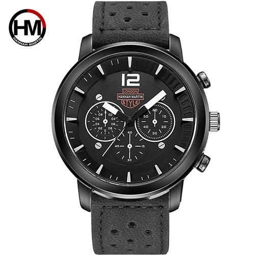 【HANNAH MARTIN】誰與爭鋒潮流三眼裝飾男錶 (HM-1703-B)