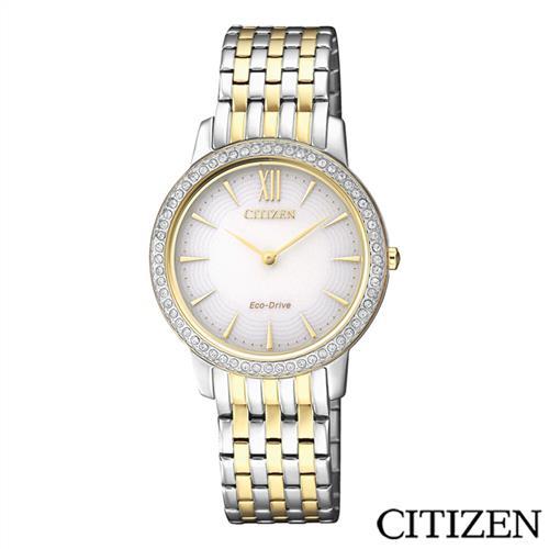 CITIZEN星辰  閃耀晨曦限量款光動能女仕手錶  EX1484-81A