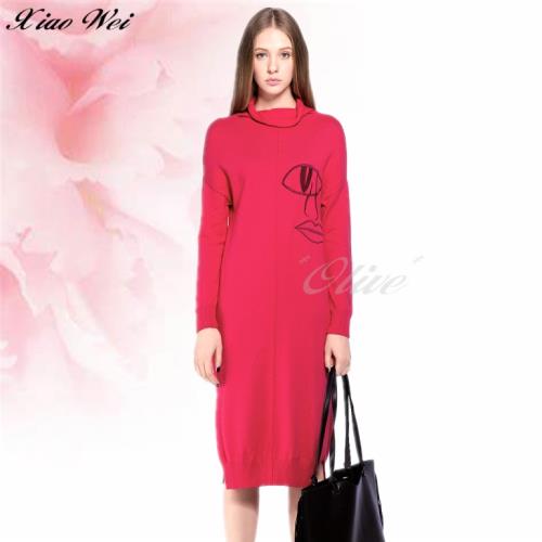 CHENG DA 秋冬專櫃精品時尚流行羊毛長袖洋裝NO.186115(出清款)