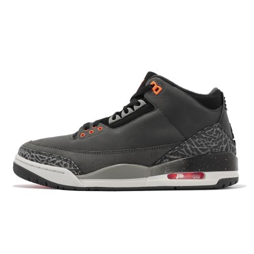 Nike Air Jordan 3 Retro Fear 恐懼3代男鞋爆裂紋深灰橘休閒鞋CT8532