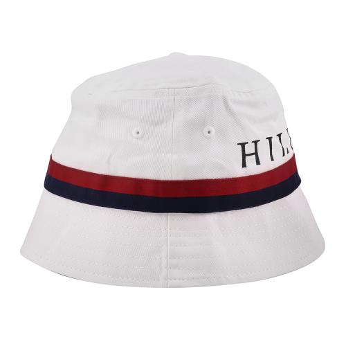 TOMMY HILFIGER 白繡線字母LOGO中性款漁夫帽(海軍藍)