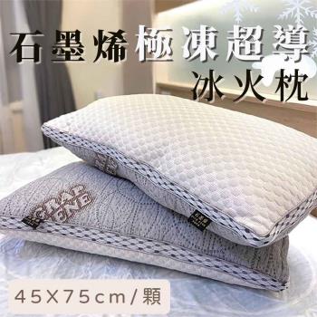 【家購網嚴選】石墨烯極凍超導冰火枕 2入(45X75cm)