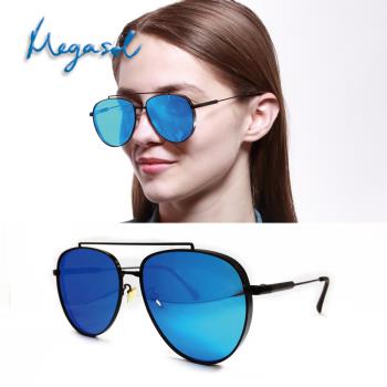 MEGASOL 紳士款UV400偏光太陽眼鏡(高質感金屬純手工加厚鏡架1020)