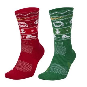 Nike 襪子 中筒襪 2組 聖誕綠/聖誕紅【運動世界】SX7866-312/SX7866-687