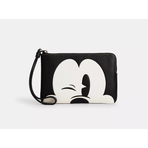 COACH × Disney 100周年聯名系列 眨眼 米奇手皮革手拿包