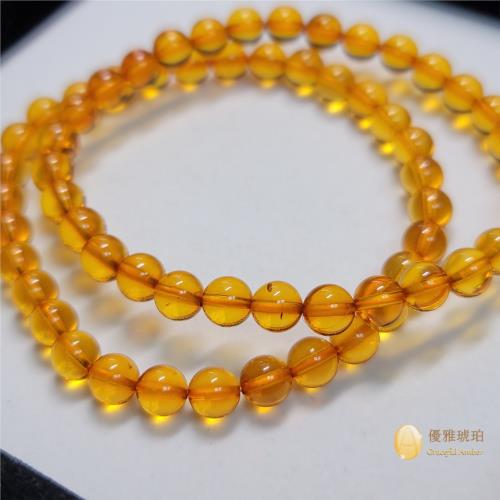 優雅琥珀]6mm深金色琥珀圓珠手串|手鍊|ETMall東森購物網