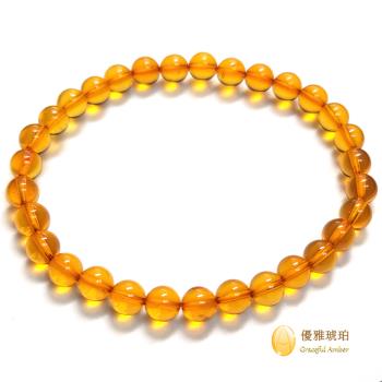 手串 琥珀 優雅琥珀]6mm深金色琥珀圓珠手串|手鍊|ETMall東森購物網