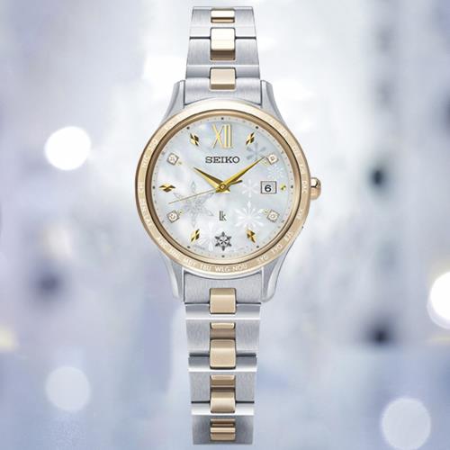 SEIKO精工 LUKIA 太陽能電波 時尚優雅腕錶 1B35-0AZ0K/SSVV086J