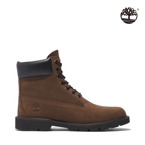 Timberland 男款深棕色磨砂革防水6吋靴|A64YN968