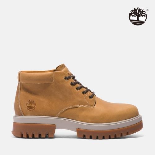 Timberland 男款小麥色全粒面皮革防水休閒靴|A5YJ5231