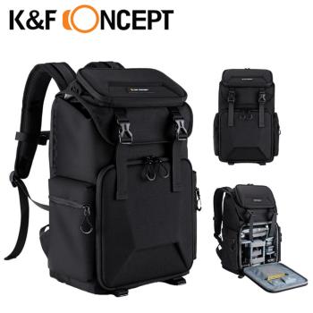 K&F Concept 新休閒者 專業攝影單眼相機後背包 KF13.098V2 黑色 送乾燥包三入組