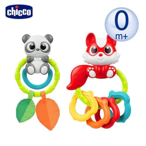 chicco-搖鈴互動玩具(熊貓/松鼠)