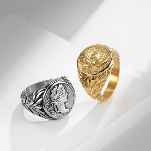  Jpqueen 羅馬帝國女王頭硬幣寬版精鋼戒指(2色戒圍可選)