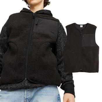 Puma 流行系列 女 黑色 羊羔絨 保暖 休閒 冬季 口袋 背心 62522801