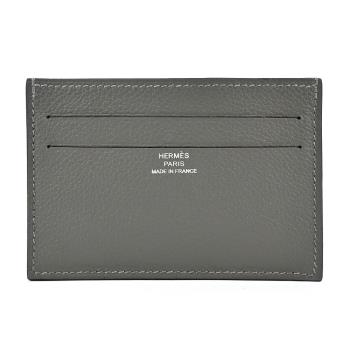 Hermes 愛馬仕 Citizen Twill Evercolor 小牛皮卡包(邁耶灰/寶石藍)