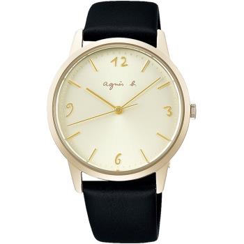 agnes b. 手繪風法式簡約時尚腕錶/35mm (VJ21-KCP0K/BH8067J1)