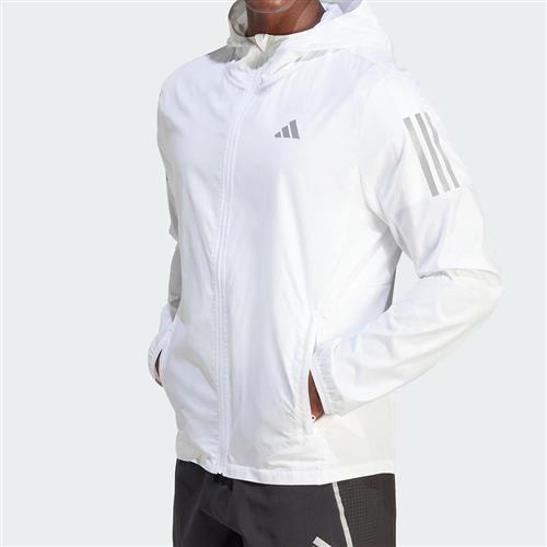 Adidas OTR Jacket 男款白色運動慢跑防風風衣連帽外套MIL4789|外套