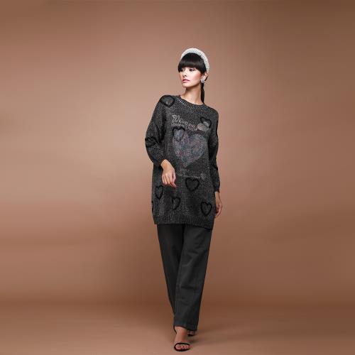 【PANGCHI 龐吉】黑色系love造型毛衣(2223302/91/92)