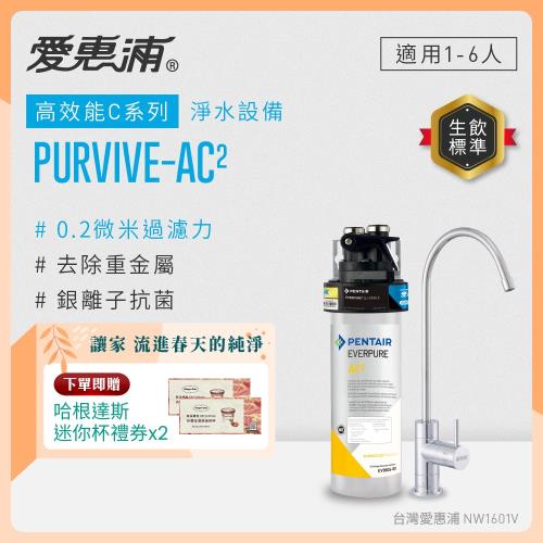 EVERPURE愛惠浦 櫥下型 PURVIVE-AC2無鉛龍頭生飲淨水器