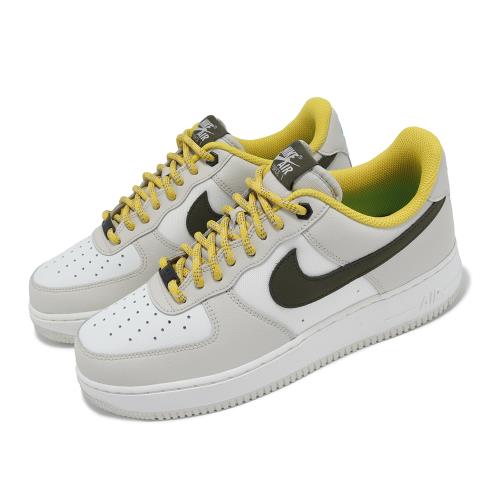 Nike 休閒鞋 Air Force 1 07 PRM 男鞋 白 黃 帆布 AF1 街頭 復古 經典 運動鞋 FV3628-031