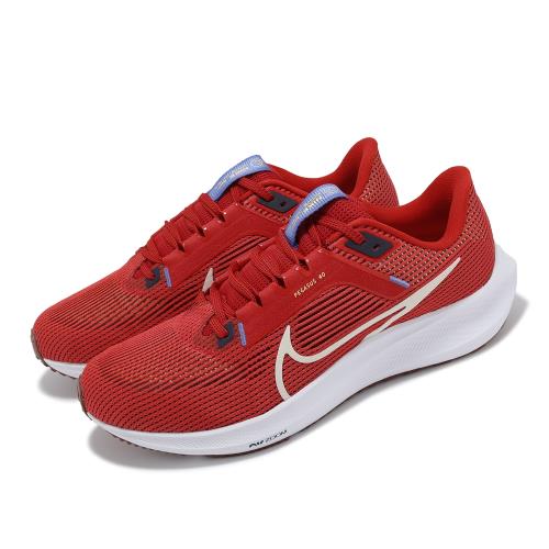 Nike 慢跑鞋Air Zoom Pegasus 40 男鞋紅白緩衝路跑訓練小飛馬運動鞋